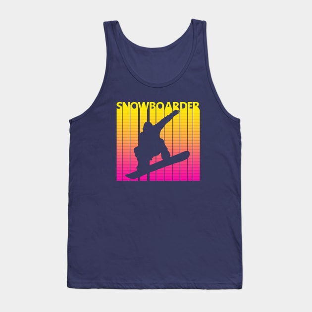 Vintage Retro Snowboarding Gift Tank Top by GWENT